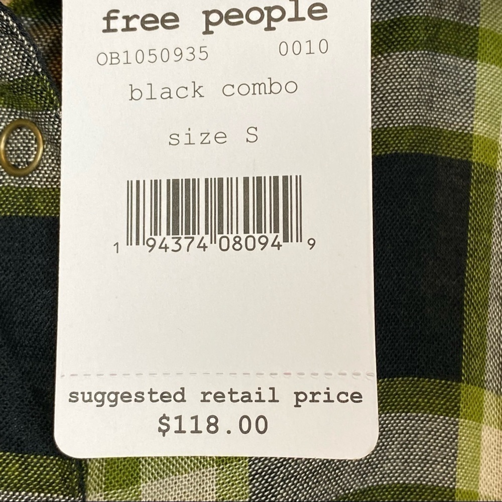 Free‎ People Pacific Plaid Wool Blend Shirt Size Small Women - Picture 13 of 16